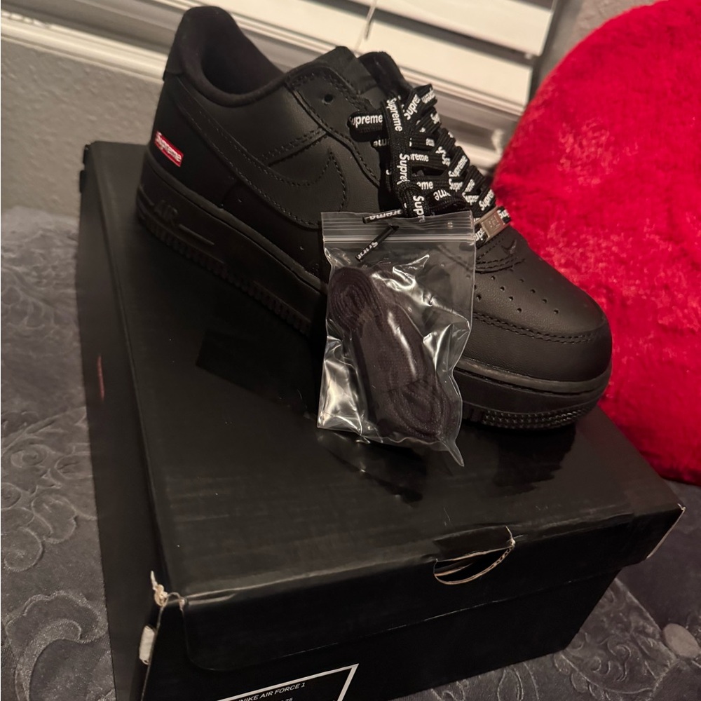 SOLD***Black Supreme Air Force 1Sneakers